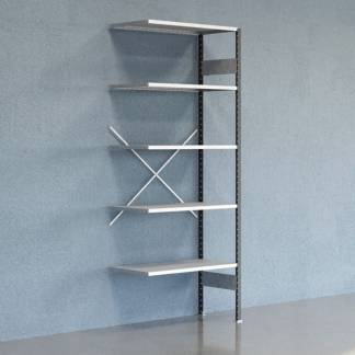 Lagerreol V06 Følgesektion 2500x500 mm Åben / Galv