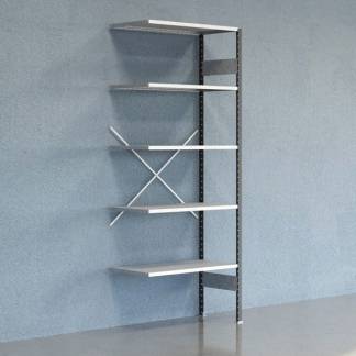 Lagerreol V06 F&oslash;lgesektion 2500x500 mm &Aring;ben / Galv