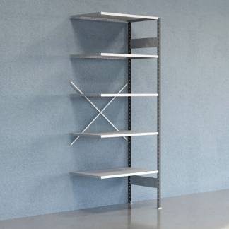 Lagerreol V06 Følgesektion 2500x600 mm Åben / Galv