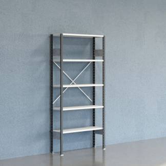 Lagerreol V06 Startsektion 2100x300 mm Åben / 7035