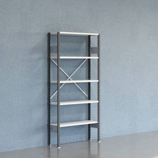 Lagerreol V06 Startsektion 2100x300 mm &Aring;ben / 7035