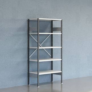 Lagerreol V06 Startsektion 2100x500 mm Åben / 7035
