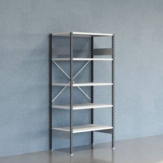 Lagerreol V06 Startsektion 2100x600 mm Åben / 7035