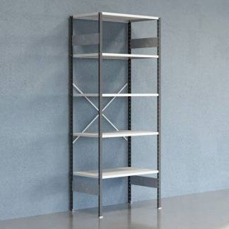 Lagerreol V06 Startsektion 2500x600 mm &Aring;ben / 7035