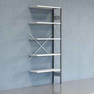 Lagerreol V06 F&oslash;lgesektion 2500x400 mm &Aring;ben / 7035