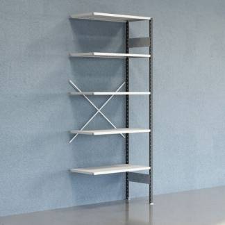 Lagerreol V06 Følgesektion 2500x500 mm Åben / 7035