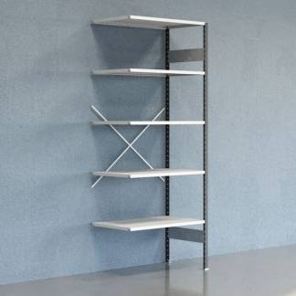 Lagerreol V06 Følgesektion 2500x600 mm Åben / 7035