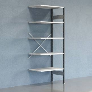 Lagerreol V06 F&oslash;lgesektion 2500x600 mm &Aring;ben / 7035