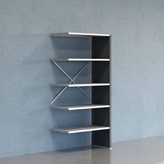 Lagerreol V06 Følgesektion 2100x500 mm Lukket / Galv