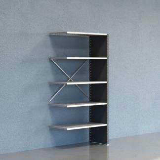 Lagerreol V06 F&oslash;lgesektion 2100x500 mm Lukket / Galv