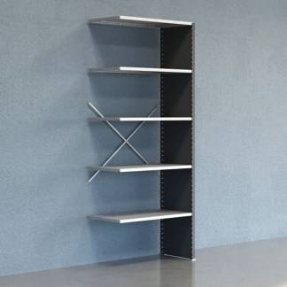 Lagerreol V06 F&oslash;lgesektion 2500x500 mm Lukket / Galv