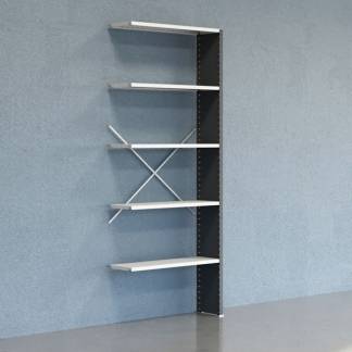 Lagerreol V06 Følgesektion 2500x300 mm Lukket / 7035