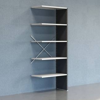 Lagerreol V06 Følgesektion 2500x500 mm Lukket / 7035