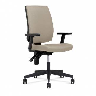 Kontorstol Taktik i lysegrå med armlæn