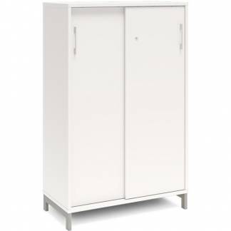 Kontorskab DNA, 800x1275 mm, Hvid/Alugr&aring; 3A4