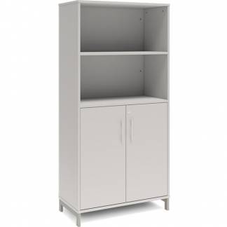 Kontorskab DNA, 800x1660 mm, Lys gr&aring;/Alugr&aring; 4A4/2A4