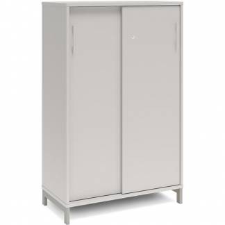 Kontorskab DNA, 800x1275 mm, Lys grå/Alugrå, skydedør 3A4