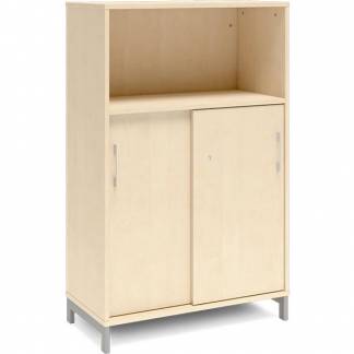 Kontorskab DNA, 800x1275 mm, Birk/Alugrå 3A4