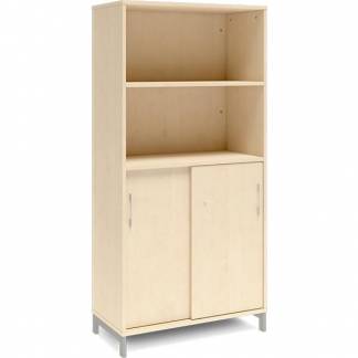 Kontorskab DNA, 800x1660 mm, Birk/Alugrå 4A4