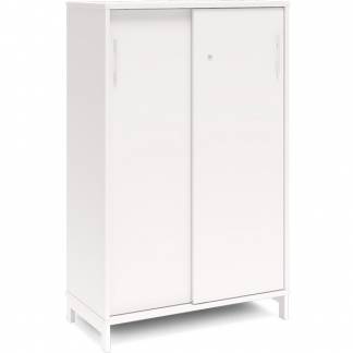 Kontorskab DNA, 800x1275 mm, Hvid/Hvid, skydedør 3A4