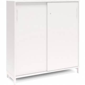 Kontorskab DNA, 1200x1275 mm, Hvid/Hvid, skyded&oslash;r 3A4