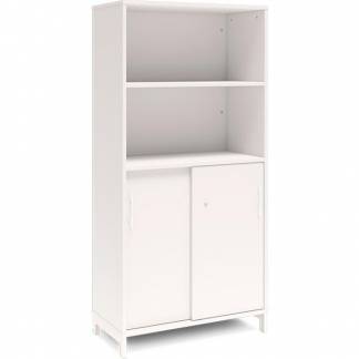 Kontorskab DNA, 800x1660 mm, Hvid/Hvid, skyded&oslash;r 4A4