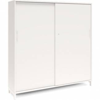 Kontorskab DNA, 1600x1660 mm, Hvid/Hvid, skyded&oslash;r 4A4