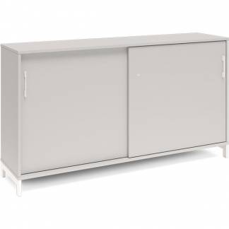 Kontorskab DNA, 1600x890 mm, Lys gr&aring;/Hvid, skyded&oslash;r 2A4