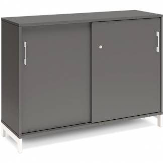 Kontorskab DNA, 1200x890 mm, Antracit/Hvid, skyded&oslash;r 2A4