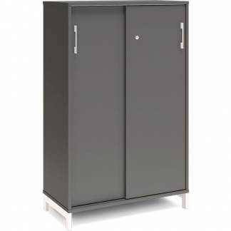 Kontorskab DNA, 800x1275 mm, Antracit/Hvid, skyded&oslash;r 3A4