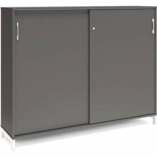 Kontorskab DNA, 1600x1275 mm, Antracit/Hvid, skyded&oslash;r 3A4
