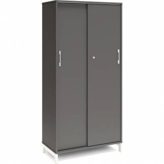 Kontorskab DNA, 800x1660 mm, Antracit/Hvid, skyded&oslash;r 4A4