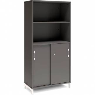 Kontorskab DNA, 800x1660 mm, Antracit/Hvid, skyded&oslash;r 4A4