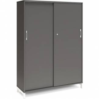 Kontorskab DNA, 1200x1660 mm, Antracit/Hvid, skydedør 4A4