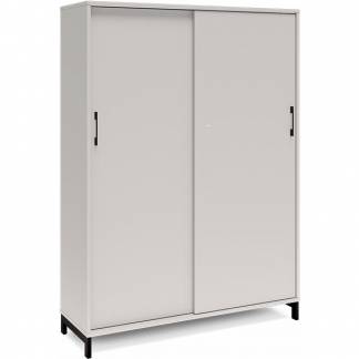 Kontorskab DNA, 1200x1660 mm, Lys grå/Sort, skydedør 4A4