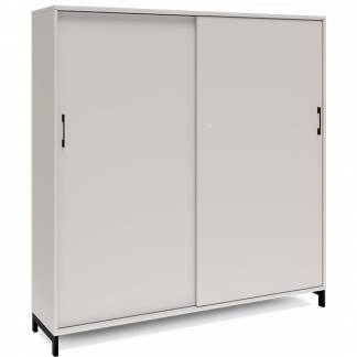 Kontorskab DNA, 1600x1660 mm, Lys gr&aring;/Sort, skyded&oslash;r 4A4