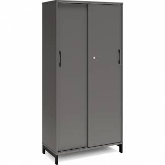 Kontorskab DNA, 800x1660 mm, Antracit/Sort, skyded&oslash;r 4A4