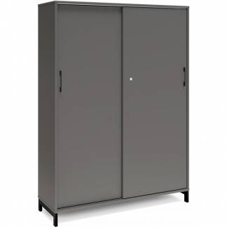 Kontorskab DNA, 1200x1660 mm, Antracit/Sort, skyded&oslash;r 4A4