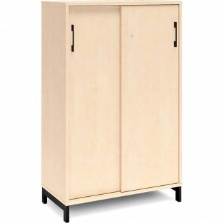 Kontorskab DNA, 800x1275 mm, Birk/Sort 3A4