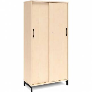 Kontorskab DNA, 800x1660 mm, Birk/Sort 4A4