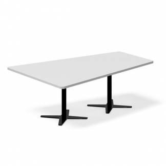 Konferencebord DNA, Lysgr&aring; 2000x1425 mm trapezformet, Sort understel