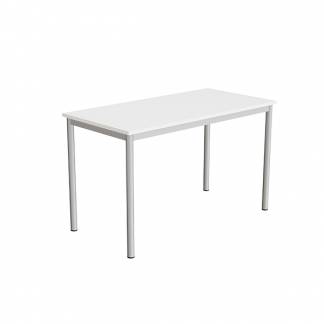Bord Combi 200, 1200x600 mm Højde 720 mm Hvid laminat på alugråt understel