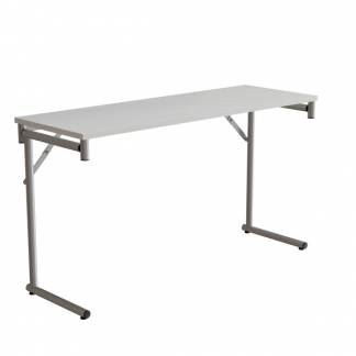 Klapbord Silhuett 1300x450mm,Hvid laminat og alugråt stel