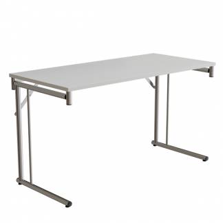 Klapbord Silhuett 1300x600mm,Hvid laminat og krom stel