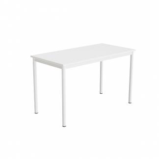 Bord Combi 200, 1200x600 mm Højde 720 mm Hvid laminat på hvidt understel