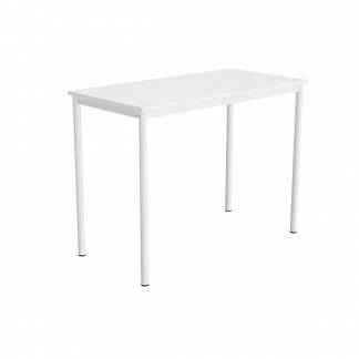 Bord Combi 200, 1200x600 mm Højde 900 mm Hvid laminat på hvidt understel