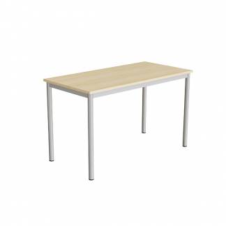 Bord Combi 200, 1200x600 mm H&oslash;jde 720 mm Lydd&aelig;mpende birk laminat p&aring; alugr&aring;t understel