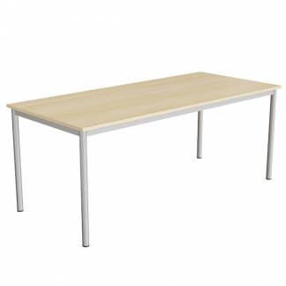 Bord Combi 200, 1800x800 mm Højde 720 mm Lyddæmpende birk laminat på alugråt stel