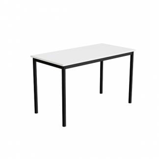 Bord Combi 200, 1200x600 mm Højde 720 mm Hvid laminat på sort understel