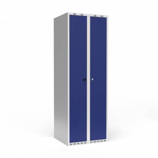 Dobbeltskab/parskab 300+300 mm Lige tag 2-s&oslash;jlet Parvis l&aring;s Bl&aring; d&oslash;r Cylinderl&aring;s